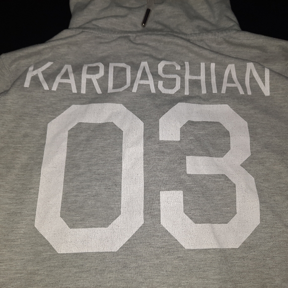 Kardashian kollection grey zip sweater - Picture 7 of 7